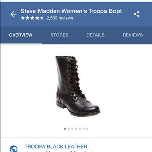 Steve Madden TROOPA COMBAT BOOTS ( US women’s 7)